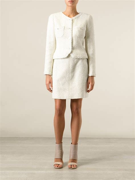 chanel tweed suit women